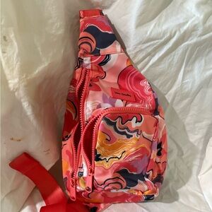 Vera Bradley Floral Crossbody Bag - Pink and Orange